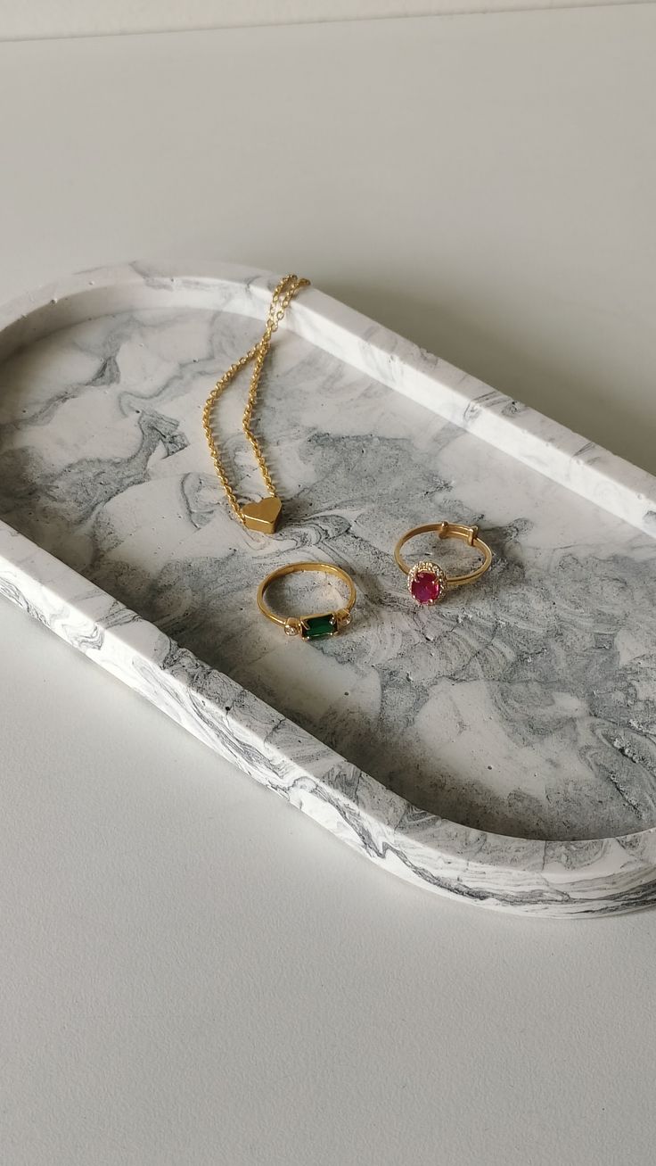 Solène Tray — Hand-finished stone composite, matte sealed